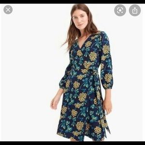 NWT J. Crew Golden Floral Wrap Dress sz10